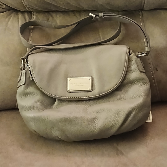 Marc Jacobs Gray Leather Shoulder Bag - Picture 1 of 6